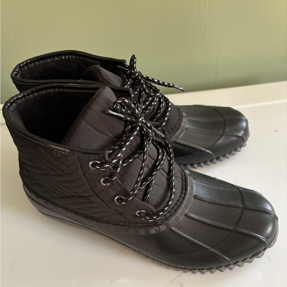 Maurices Black Quilted Duck Boots